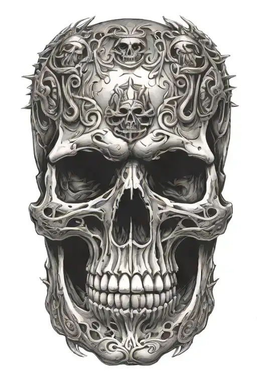 Skull That Shows The Traumas Of War