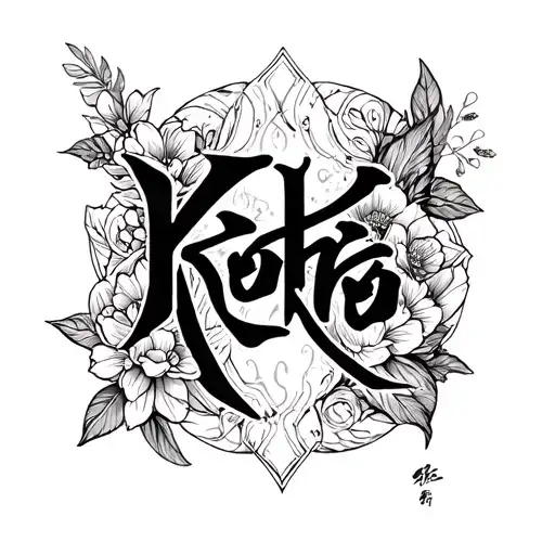 Kokoro Word As Tattoo Design