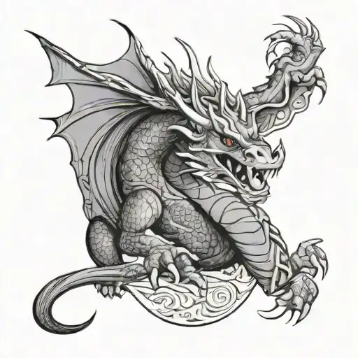 Dragon Hawaiian Warrior Riding It