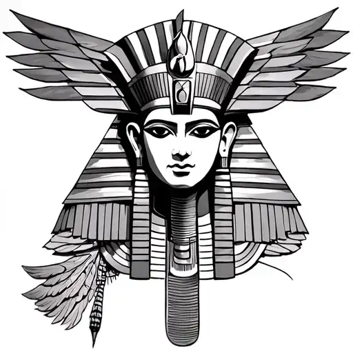 Egyptian Tattoo Of Khonshu Egyptian God