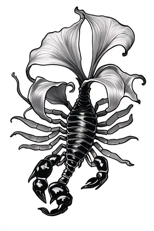 Calla Lilies And Scorpion