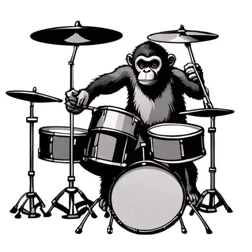 Monkey Playing Drums