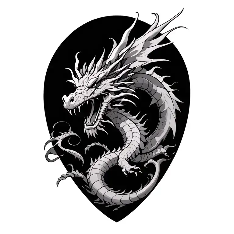 Tribe And Dragon Flying