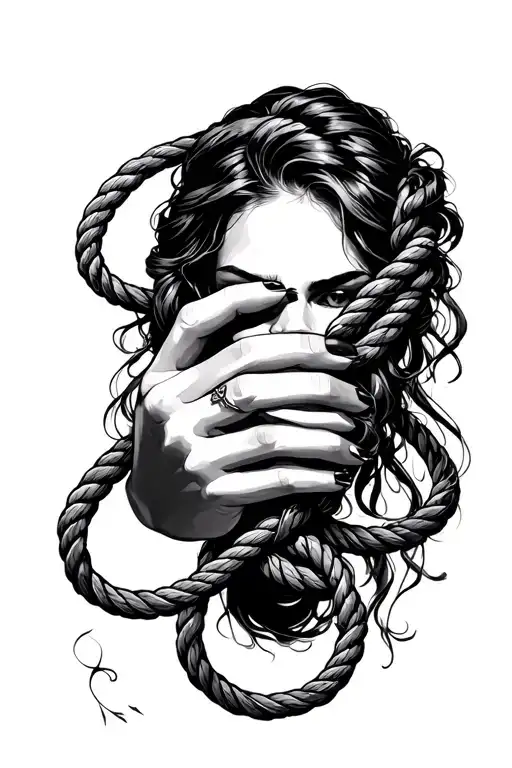 Woman's Hand Holding Noose