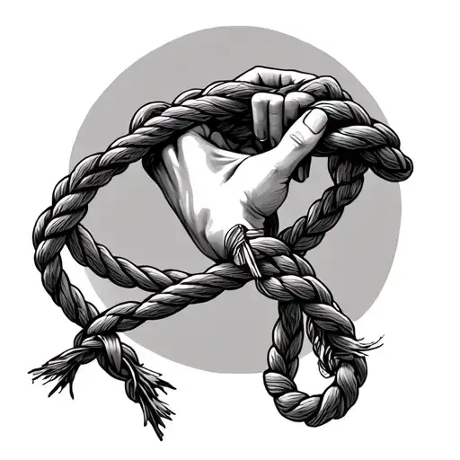 Woman's Hand Holding Noose