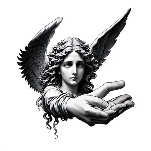 Angels And Medusa On Hand