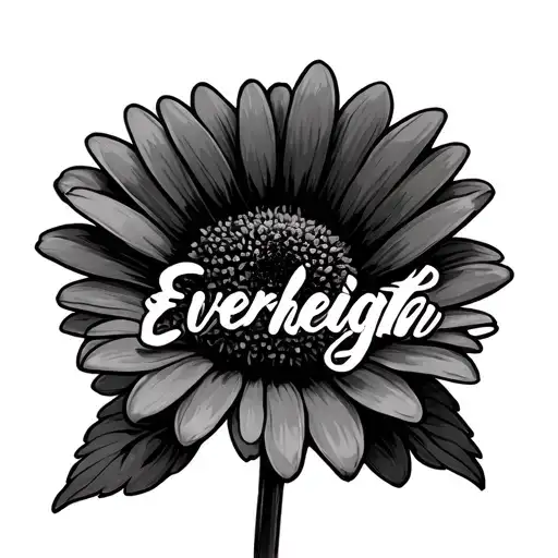 Daisy With Everleigh Name Written