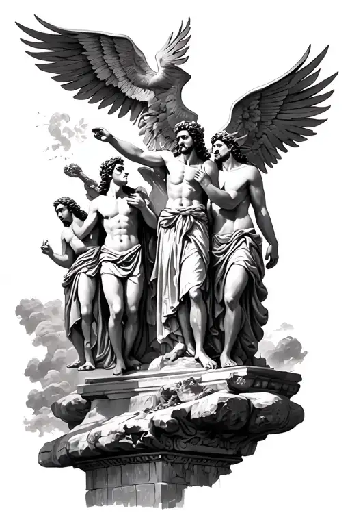 Greek Gods On Olympus Watching