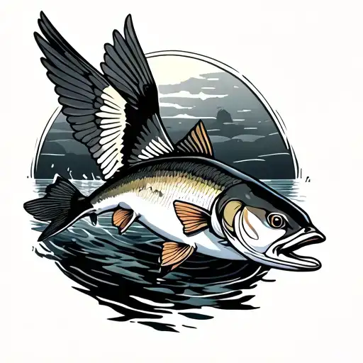 Walleye And Waterfowl Flying