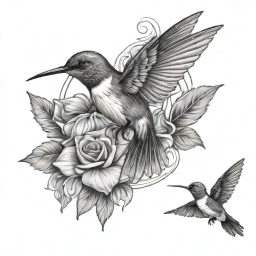 Cross And Humming Bird