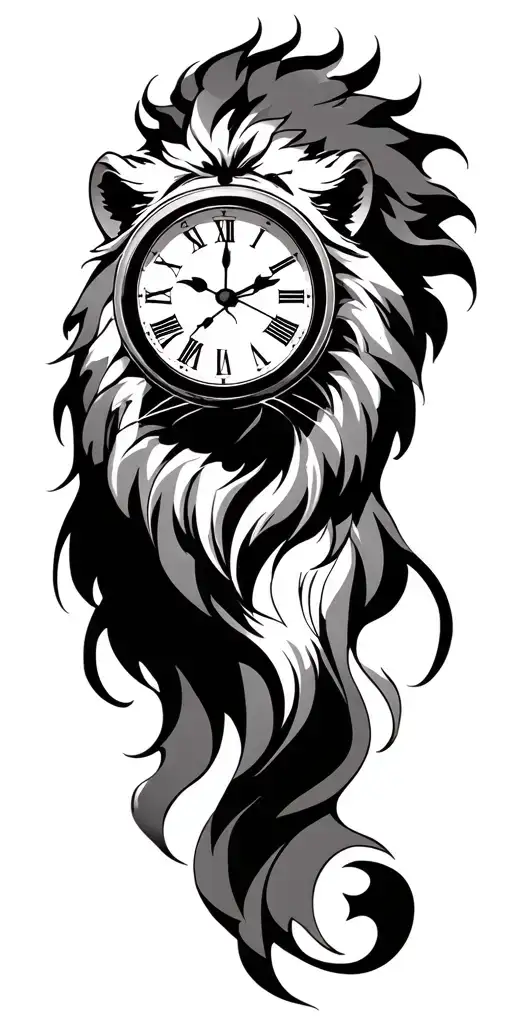 Lion And Clock