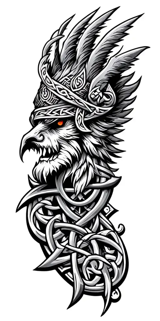 Scottish Celtic Norse Design Incorporating Elements