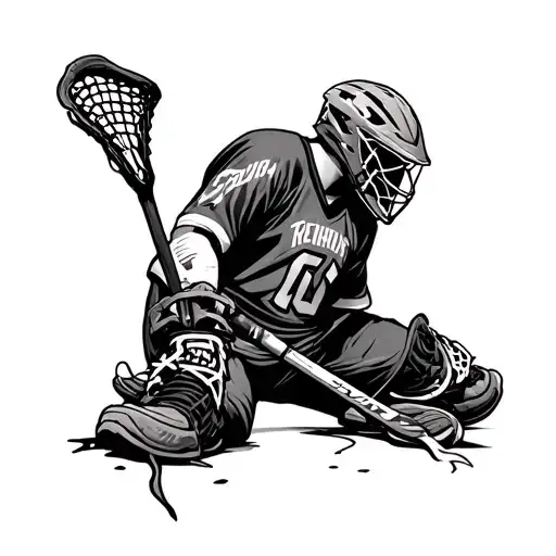 Ripped Skin With Lacrosse Goalie Equipment