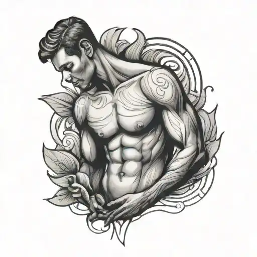 Nude Man Simple Design