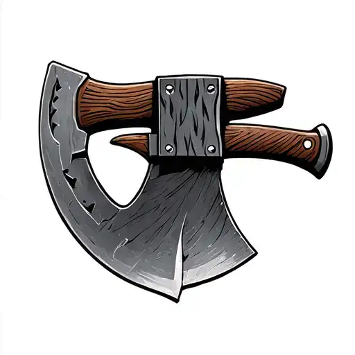 Knife Sheath In The Form Of An Ax