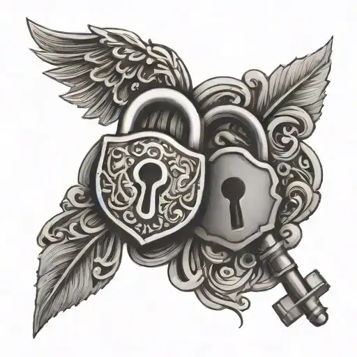 Lock And Key For Couples Tattooinitials Intertwined