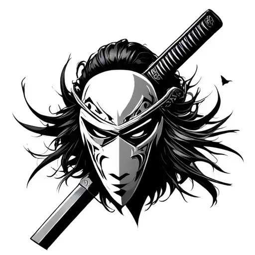 Ronin Mask With Katana