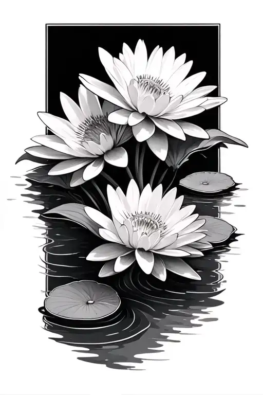 Daisy And Water Lily Flowers