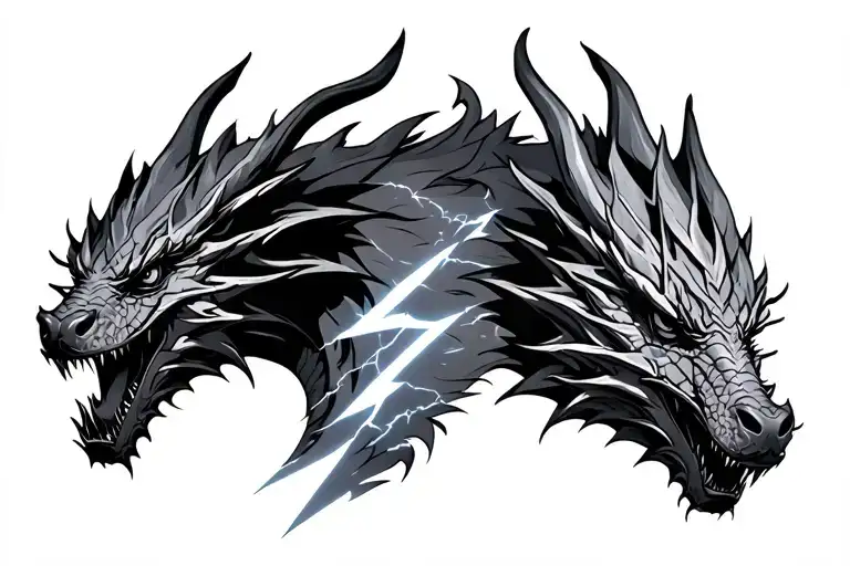 Dragons With Lightning Bolts