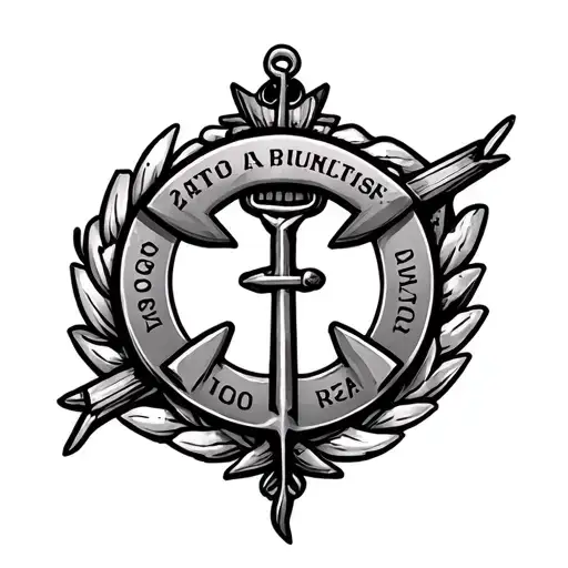 Tattoo Ideas Featuring Canadian Rcaf Roundel With Small Anchor In The Middle