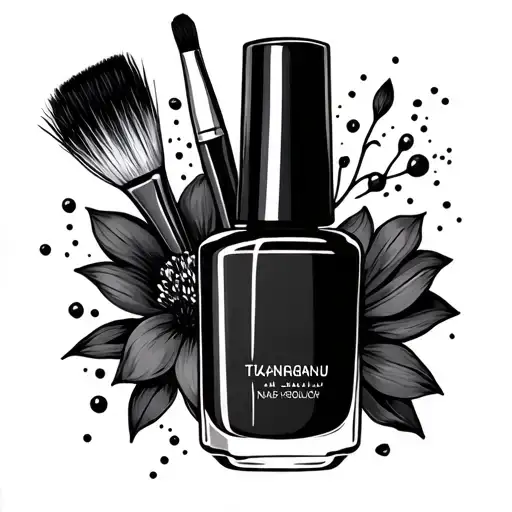 Nail Polish Bottle & Acrylic Brush