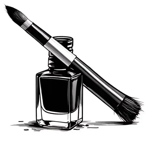 Sumple Nail Polish Bottle & Acralic Brush