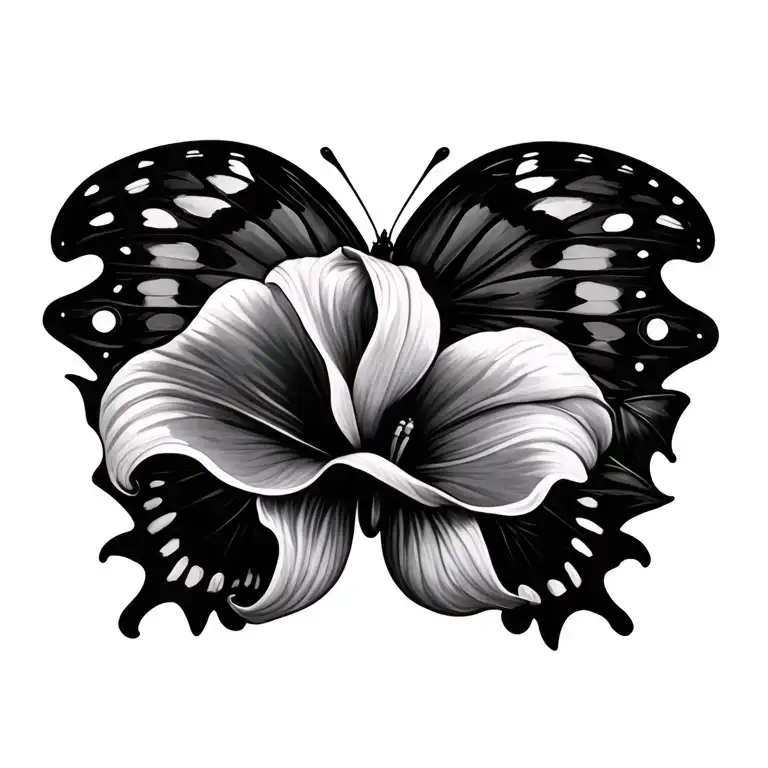 Butterfly And Calla Lily Flower