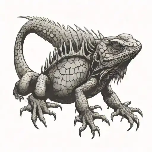 Lizard Is An Spine Structure Inside