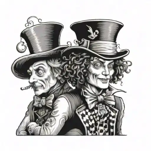 Mad Hatter With Philosopher Meditating