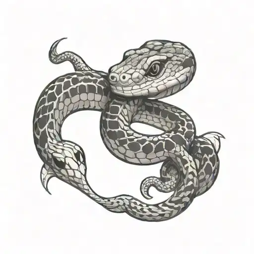 Snake Wrapping Around Shoulder