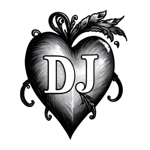 A Heart And The Initials D And J In It
