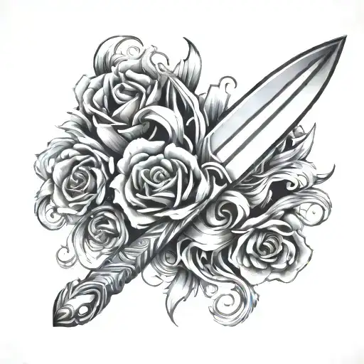 Butter Knife With Flaming Edge