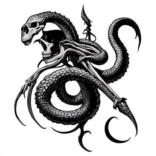 Skeleton Spear Serpent