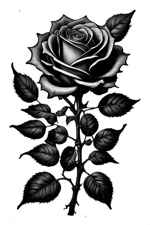 Rose Branch Wrapped Round With Ripped Holes Forming