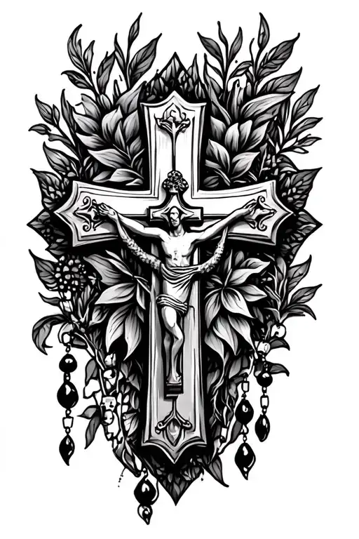 Cross With Rosary