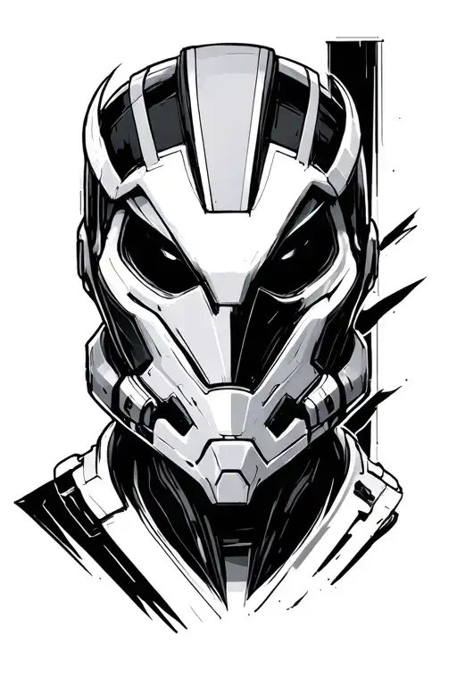 Mass Effect Tattoo Sketch Style