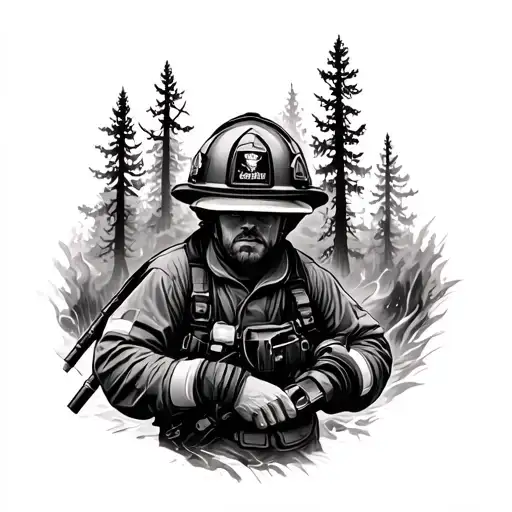 Firefighter Forest Fire