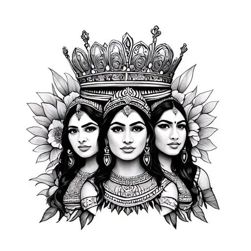 8 Samoan Sisters And Crown Made