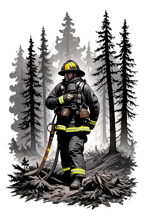 Firefighter Forest Fire