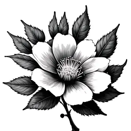 Hawthorn Flower With Dog Paw Print