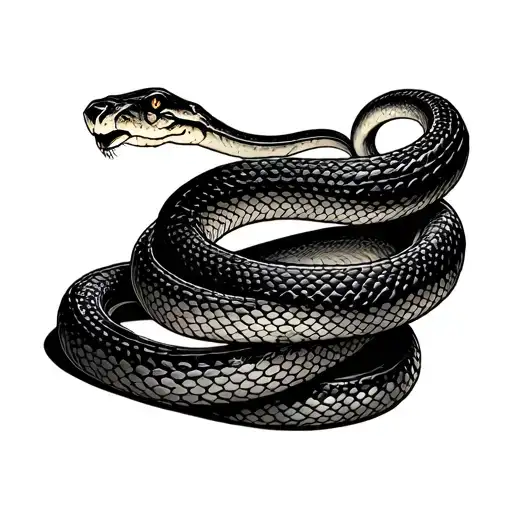 Film Tape Roll As A Snake Wrapped