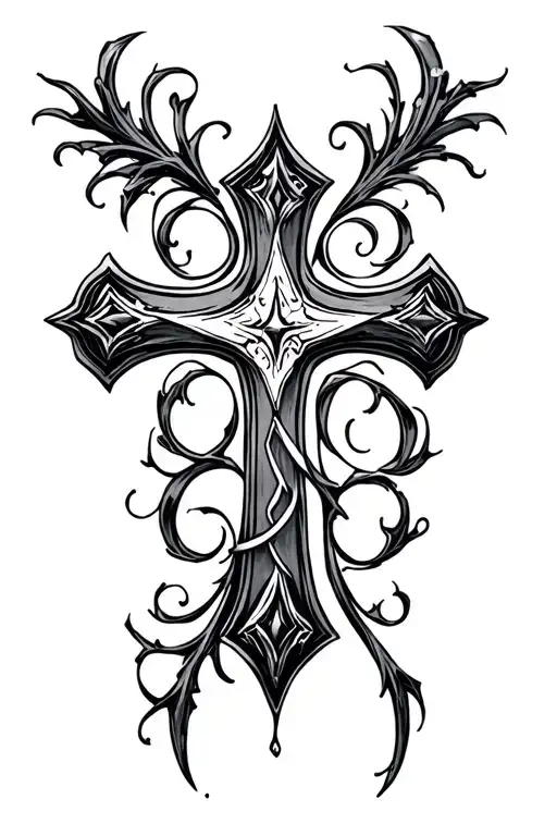 Simple Gothic Small Cross