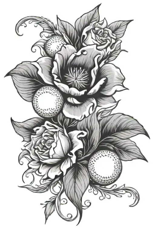 Flower With A Softball