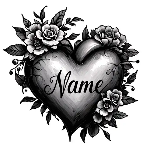 Name Inside A Heart