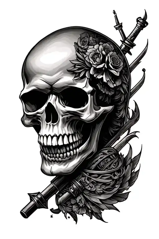 Army Sleeve Skulls Detailed Large