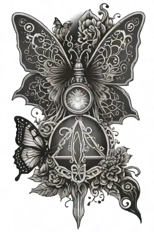 Ouija Pentacle Butterfly Night Drop