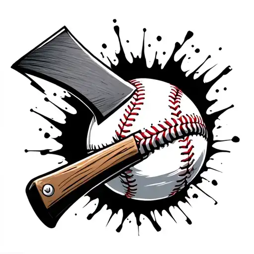Tomahawk Busting Out Of A Baseball