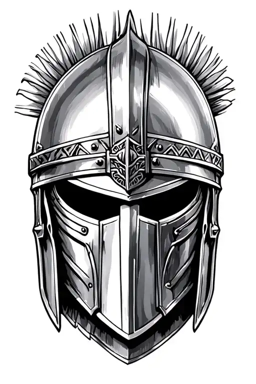 Forearm Gladiator Helmet Front View