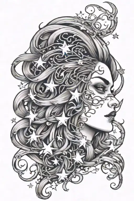 Bones And Stars Flowing Hair Made