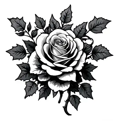 Roses Surrounded By Ivy Vines